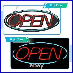Open Sign for Business Large Bright LED Flashing Sign for Stores (Blue)