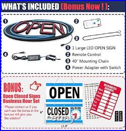 Open Signs for Business, 32x16 inch Large Bright Open Sign Neon Led