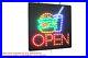 Open With Hamburger Neon Sign LED Open Sign Store Sign Business Sign Window Sign