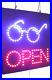 Open with Eyeglasses Sign, TOPKING Signage, LED Neon Open, Store, Window, Shop