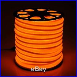 Orange 150' LED Neon Rope Light Home KTV Bar Store DIY Sign Decor 110V Outdoor