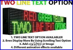Outdoor 25 x 38 Digital Shop Store Bar Tri Color Led Sign Scrolling Text Logo