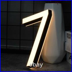 Outdoor Store Backlit Stainless Steel 3D Letter Custom LED Sign Company Logo