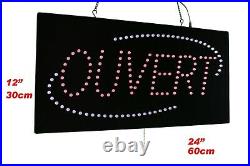 Ouvert sign Neon Sign Open Sign in French Store Sign Business Sign Window Sign