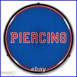 PIERCING Sign 14 LED Light Store Business Advertise Made USA Lifetime Warranty