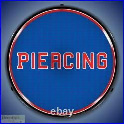 PIERCING Sign 14 LED Light Store Business Advertise Made USA Lifetime Warranty