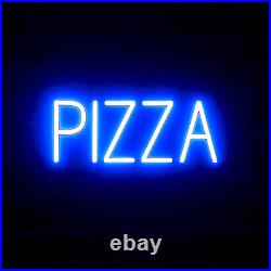 PIZZA LED Sign Blue Neon Signs for Pizza Restaurants Pizza Store Display w