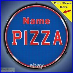 PIZZA Sign 14 LED Light Custom Add Your Name Store Advertise USA Warranty New