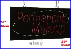 Permanent Makeup Sign, Signage, LED Neon Open, Store, Window, Shop, Business, D