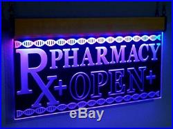 Pharmacy Rx Open LED Sign Neon Light Medical Shop Display Large Drug Store H008