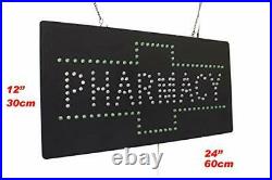 Pharmacy Sign, Signage, LED Neon Open, Store, Window, Shop, Business