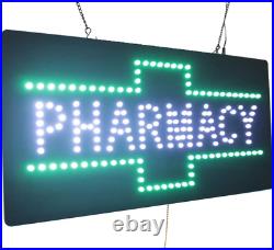 Pharmacy Sign, Signage, LED Neon Open, Store, Window, Shop, Business, Display