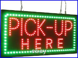 Pick Up Here Sign, TOPKING Signage, LED Neon Open, Store, Window, Shop, Display