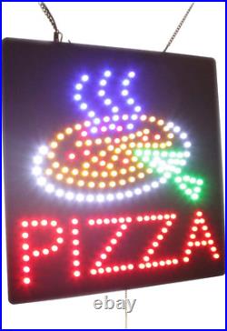 Pizza Sign, Signage, LED Neon Open, Store, Window, Shop, Business, Display, Gra