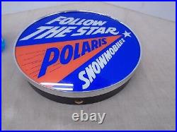 Polaris Snowmobile Round LED Store/Rec Room Display light up SIGN