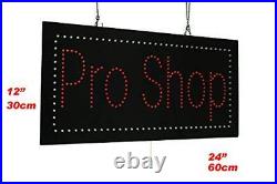 Pro Shop Sign, Super Bright Long Last LED Open Sign, Store Sign, Business Sig