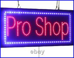 Pro Shop Sign, Super Bright Long Last LED Open Sign, Store Sign, Business Sign