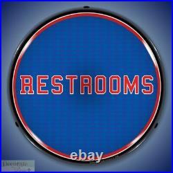 RESTROOMS Sign 14 LED Light Store Business Advertise Made USA Lifetime Warranty