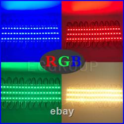 RGB 3 LED 5050 SMD Module Light For Store Front Windows Sign Lamp+Remote+Power