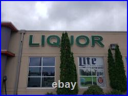 Retail Store Block Letters LED Sign Liqour, Digital lights 32 Inch Tall Letters