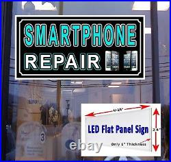 SMARTPHONE REPAIR 48x24 LED window sign retail store advertising signs
