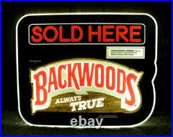 Scarce! Backwoods Always True Cigars Lighted LED Store Advertising Sign