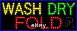 Sign Store L100-0631 Wash Dry Fold Animated LED Sign 27 x 11 x 1 In
