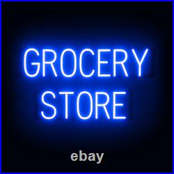 SpellBrite GROCERY STORE Sign Neon Sign Look, LED Light 28.3 x 15.0