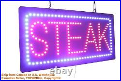 Steak Sign Neon Sign LED Open Sign Store Sign Business Sign Window Sign