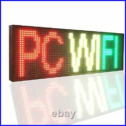 Store LED Signs 7 Color Programmable Scrolling Led Sign 39x14 High Brightne