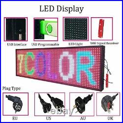 Store LED Signs 7 Color Programmable Scrolling Led Sign 39x14 High Brightness