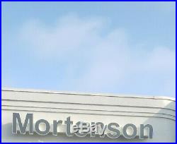 Store front sign, Illuminated Channel Letters Mortenson in 3M dual color