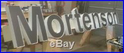 Store front sign, Illuminated Channel Letters Mortenson in 3M dual color