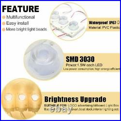 Super Bright 3030 Module Light Strip 1LED Waterproof Store LOGO Sign Lamp+Power