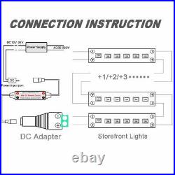 Super Bright 5054 SMD 6 LED Store Front Window Sign Lamp Module Light 12V+Remote