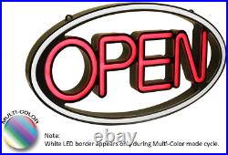 Super Bright LED Multi-Color Business Store Window Open Sign