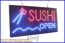 Sushi Open Neon Sign LED Open Sign Store Sign Business Sign Window Sign