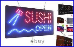 Sushi Open Sign, Signage, LED Neon Open, Store, Window, Shop, Business