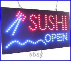Sushi Open Sign, TOPKING Signage, LED Neon Open, Store, Window, Shop, Business