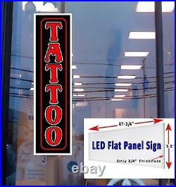 TATTOO Led window Light box Flat Panel 48x12 store advertising Signs