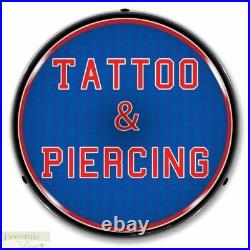 TATTOO & PIERCING Sign 14 LED Light Store Business Advertise USA Life Warranty