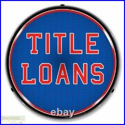 TITLE LOANS Sign 14 LED Light Store Business Advertise Made USA Life Warranty