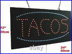 Tacos Sign, TOPKING Signage, LED Neon Open, Store, Window, Shop, Business, Displ