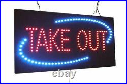 Take Out Sign 24, Signage, LED Neon Open, Store, Window, Shop, Business