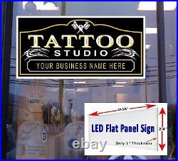 Tattoo Studio 48x24 Led window store sign With Your Business name and Phone#