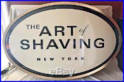 The Art Of Shaving New York Oval LED Lighted Store Display Sign Hipster Mancave