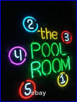 The POOL ROOM Custom Wall Decor 16x13 Store Beer Porcelain Led Neon Sign