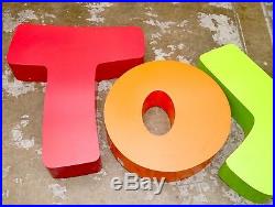 Toys R Us Outlet Sign Store Front Led Light Up Letters Very Rare