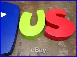 Toys R Us Outlet Sign Store Front Led Light Up Letters Very Rare