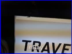 Traveler's Inusrance White Light Up LED Store Business Sign